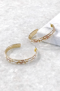 Ivory Bead Hoop