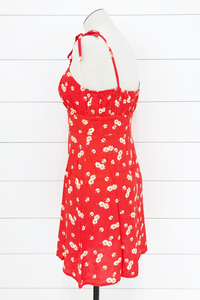 Keyhole Floral Mini Dress
