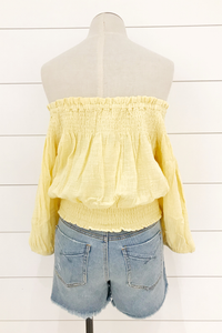 Lemon Off The Shoulder Top