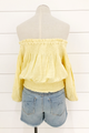 Lemon Off The Shoulder Top