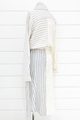Linen Striped Shirt Midi Dress