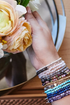 Mini Stone w/ Chain Stacking Bracelet