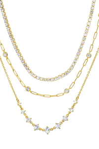 Triple Layer Mixed Chain Necklace
