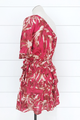 One Shoulder Berry Dress