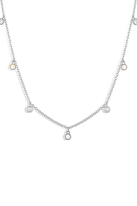 Opal & CZ Charm Necklace
