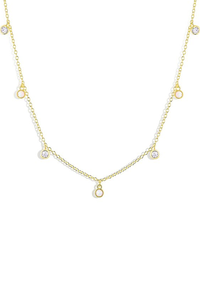 Opal & CZ Charm Necklace