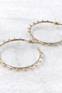 Pin Drop Gold Hoops