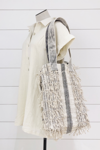 Putty Fringed Multi Purpose Tote