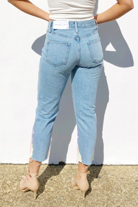 Rainbow Cloud Mom Jeans