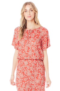 Red Heart Cheetah Top