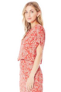 Red Heart Cheetah Top