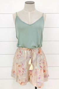 Spaghetti Strap Ribbed Tank