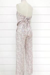 Safari Sleeveless Tie Back Jumpsuit