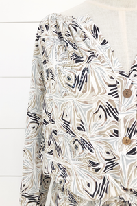 Safari Simple Beaded Tie Top