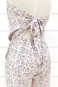 Safari Sleeveless Tie Back Jumpsuit