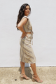 Sahara Button Front Midi Skirt