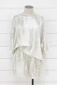 Satin Sage Tie Dye Crew Neck Top