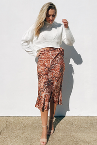 Scarlet Viper Wrap Skirt