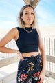 Sleeveless Mock Neck Top