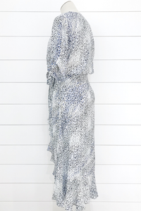 Snow Leopard Wrap Dress