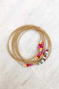 Gold Spring Beaded Bracelet