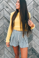 Show Off Pleated Striped Shorts