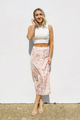Sunrise Satin Leopard Midi Skirt