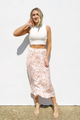 Sunrise Satin Leopard Midi Skirt