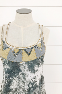 Sunset Dream Mini Dress with Embroidery