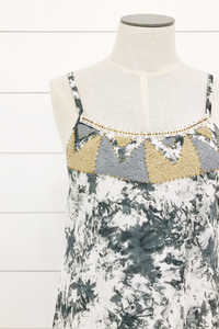 Sunset Long Dress with Embroidery