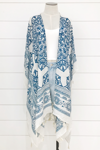 Mini Tassel Trim Kimono