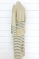 Striped Mock Neck Pullover Sweater