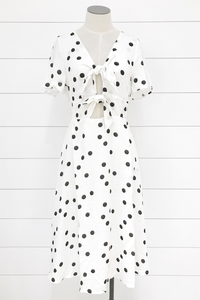 Double Bow Polka Dot Dress