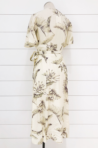 Vintage Paradise Palm Wrap Dress