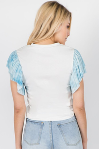 Ruffle Sleeve Tee