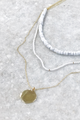 White Disc Layered Necklace
