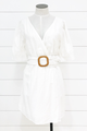 Wide Belt Wrap Dress