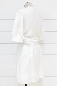 Wide Belt Wrap Dress