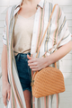 Woven Crossbody W/ Stitching Detail