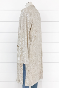 Woven Sequin Duster