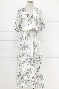 Pretty Printed Faux Wrap Dress